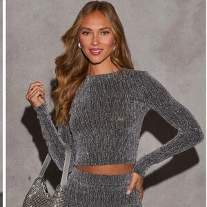 Vici Glimmering Frost Sequin Top